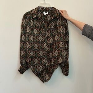 Topshop Tie Front Blouse